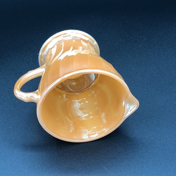 Anchor Hocking Fire King dinnerware cream and sugar set Peach - Picture 5 of 10